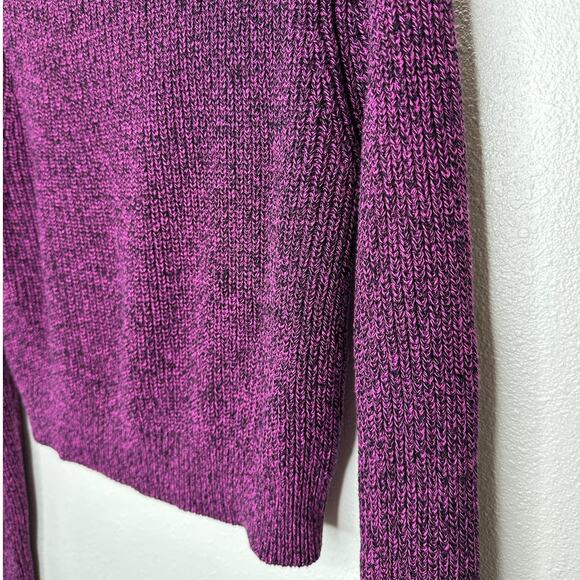 NWT Bobiblack Black Berry Marled VNeck Long Sleeve Crop Sweater S - Picture 5 of 10